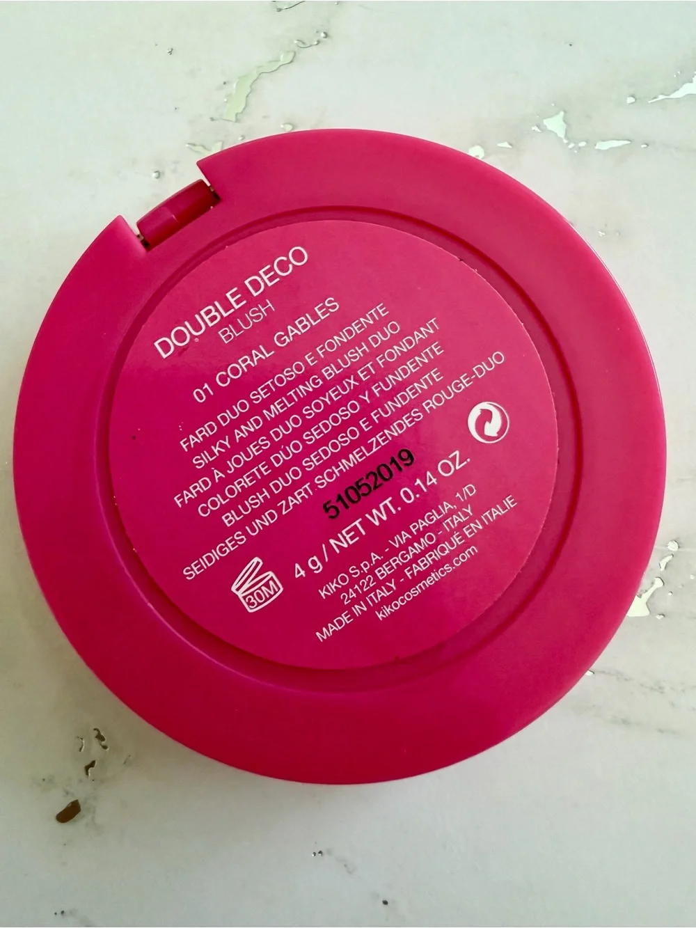 NWOT KIKO Milano Double Deco Multi-Tone Blush in Coral Gables